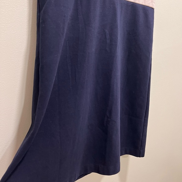 J. Crew Colorblock Sleeveless Ponte Knit Midi Dress, Navy/Ivory, Size 4 - Picture 8 of 13